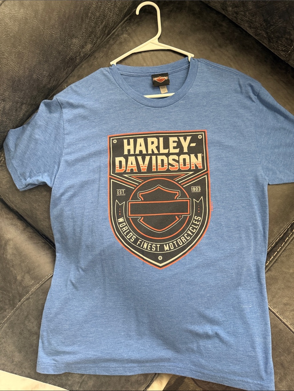 Harley-Davidson Blue Short-Sleeve Shield Graphic Tee